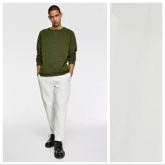 Mens Straight Fit Jeans Oyster White | ZARA Jeans | Frank Durkee